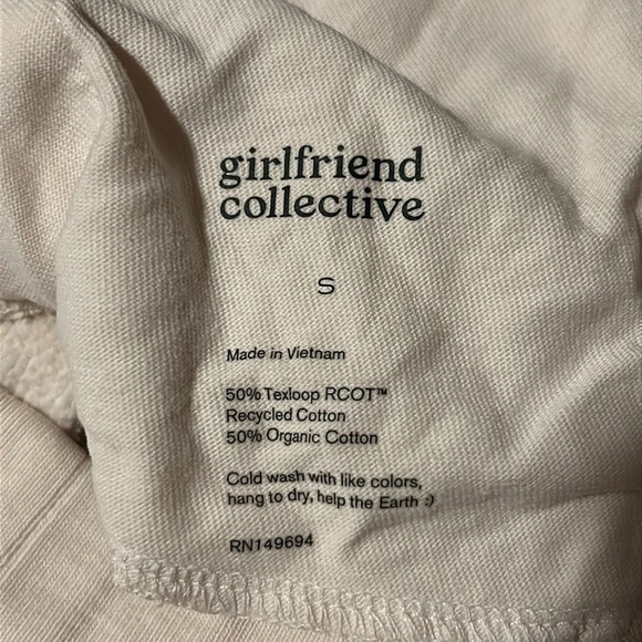 Girlfriend Collective Women's Cream Jogger Pants Athleisure Loungewear, Small - Picture 7 of 9